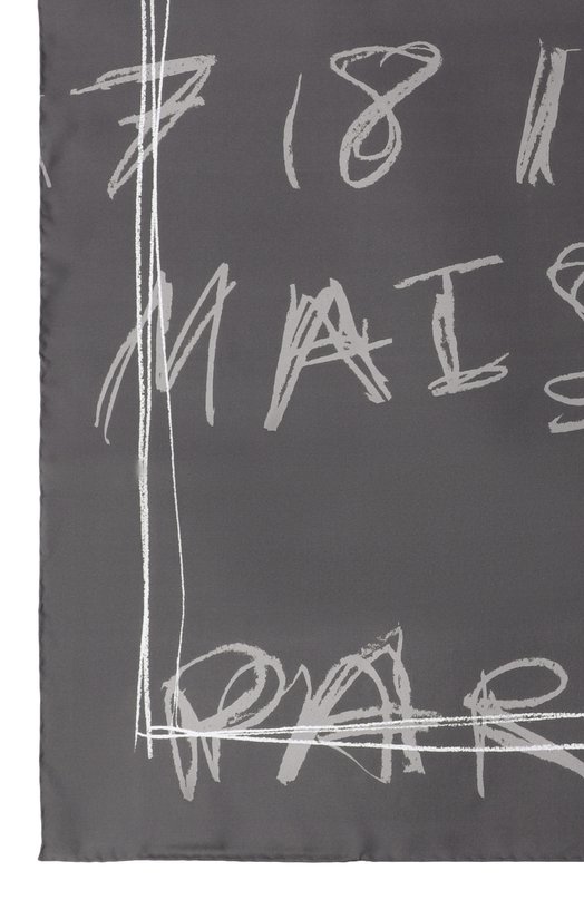 Шелковый платок Maison Margiela S51TF0049/M35820 Серый  S51TF0049/M35820 Фото 4