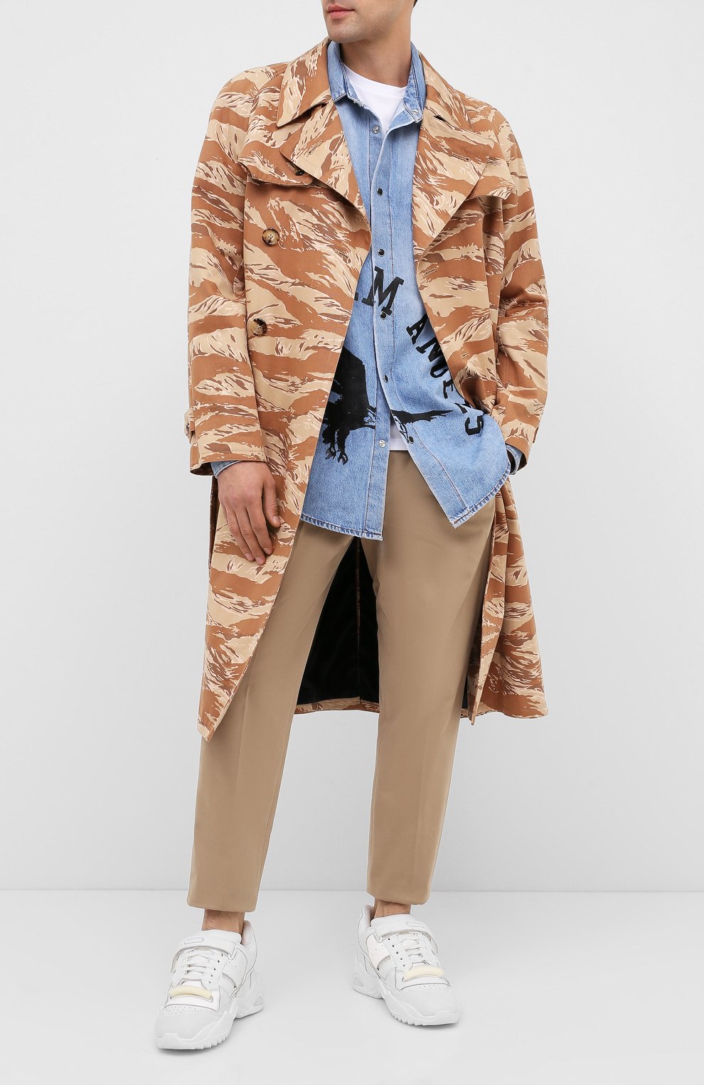 Джинсовая рубашка PALM ANGELS, арт. PMYD008E20DEN0014010, фото 2