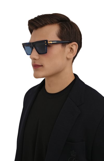 Солнцезащитные очки BALMAIN синего цвета по цене 42950 руб., арт. BPS-121D, фото 3 Солнцезащитные очки BALMAIN, арт. BPS-121D, фото 3
