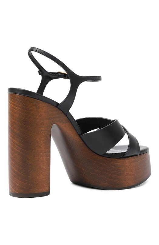 Кожаные босоножки Bianca Saint Laurent 775117/DWE00 Чёрный  775117/DWE00 Фото 5