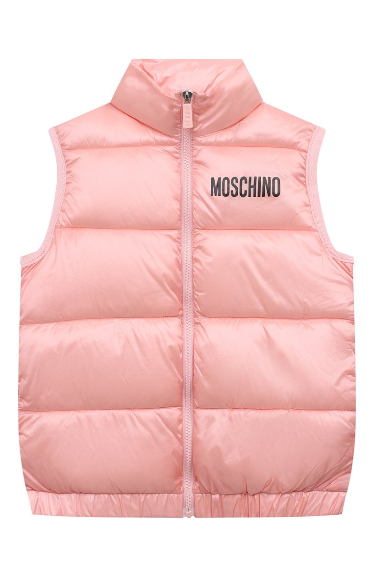Мужского утепленный жилет MOSCHINO светло-розового цвета, арт. H0S02K/L3A32/10A-14A | Фото 1 (Материал внешний: Синтетический материал; Материал подклада: Синтетический материал; Кросс-КТ: Утепленные; Региональные ограничения белый список (Axapta Mercury): Не проставлено; Нос: Не проставлено)