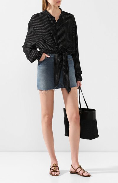 Замшевые сандалии cassandra SAINT LAURENT, арт. 606553/0LITT, фото 2