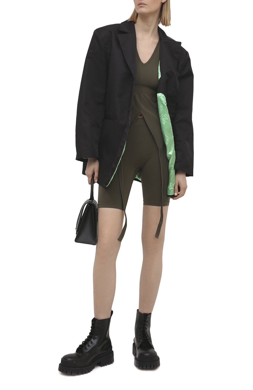 Шорты HELMUT LANG хаки цвета по цене 14750 руб., арт. K10HW202, фото 2 Шорты HELMUT LANG, арт. K10HW202, фото 2