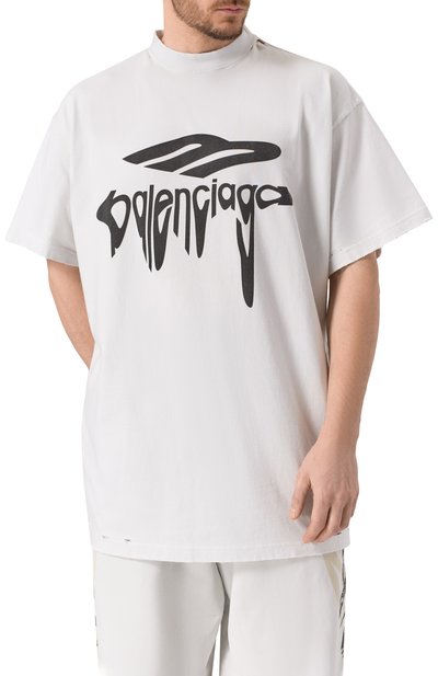 Хлопковая футболка BALENCIAGA, арт. 787349/TRVS8, фото 3