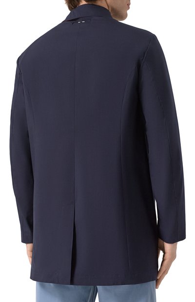 Плащ из шерсти и шелка PAUL&SHARK темно-синего цвета по цене 208500 руб., арт. 25412704, фото 4 Плащ из шерсти и шелка PAUL&SHARK, арт. 25412704, фото 4