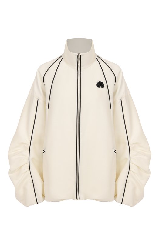 Бомбер из шерсти и шелка Akhmadullina 1226.2K800/W003 Кремовый 1226.2K800/W003