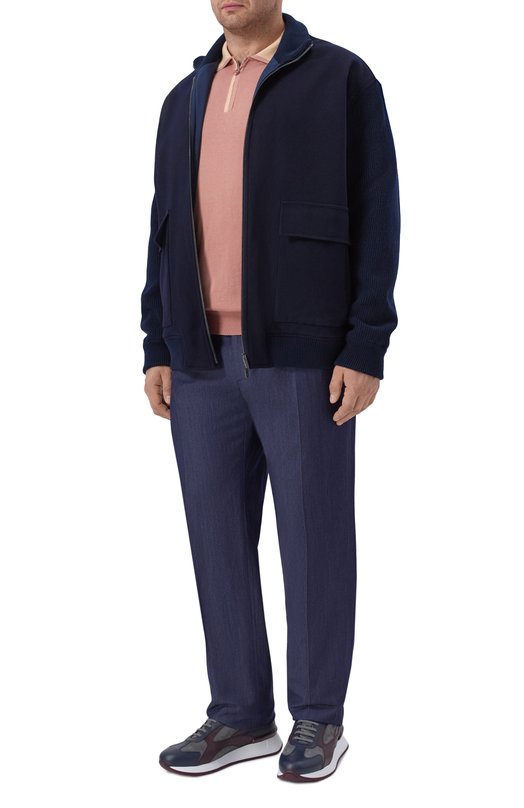 Брюки из шерсти и шелка Stefano Ricci M1T80TA029/WABK1U Синий  M1T80TA029/WABK1U Фото 2