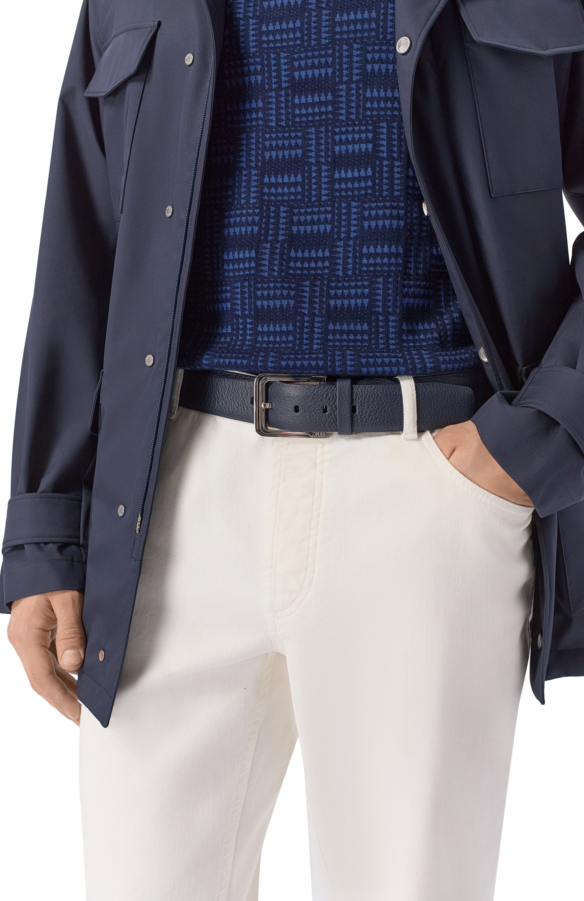 Кожаный ремень ZILLI, арт. B12040M1990VPALRU, фото 2