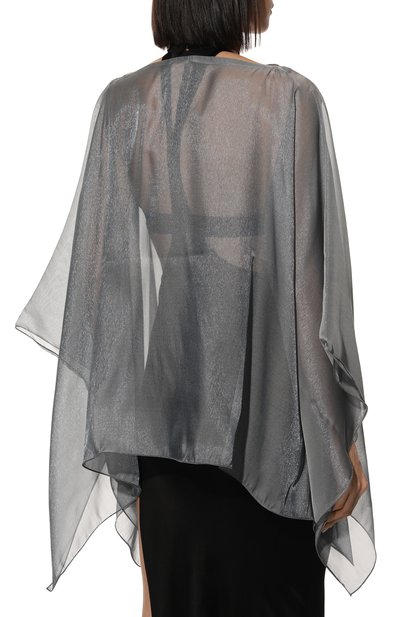 Накидка из вискозы и шелка GIORGIO ARMANI серого цвета по цене 67250 руб., арт. 795601/3R153, фото 4 Накидка из вискозы и шелка GIORGIO ARMANI, арт. 795601/3R153, фото 4