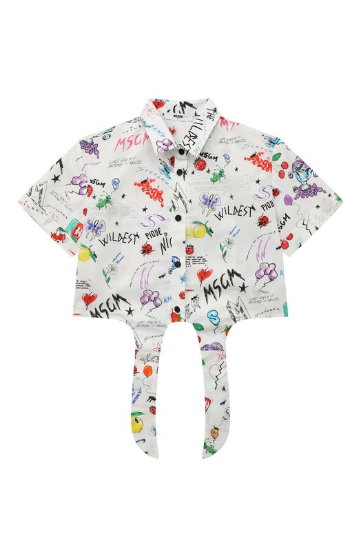 

Хлопковая рубашка MSGM kids, Белый