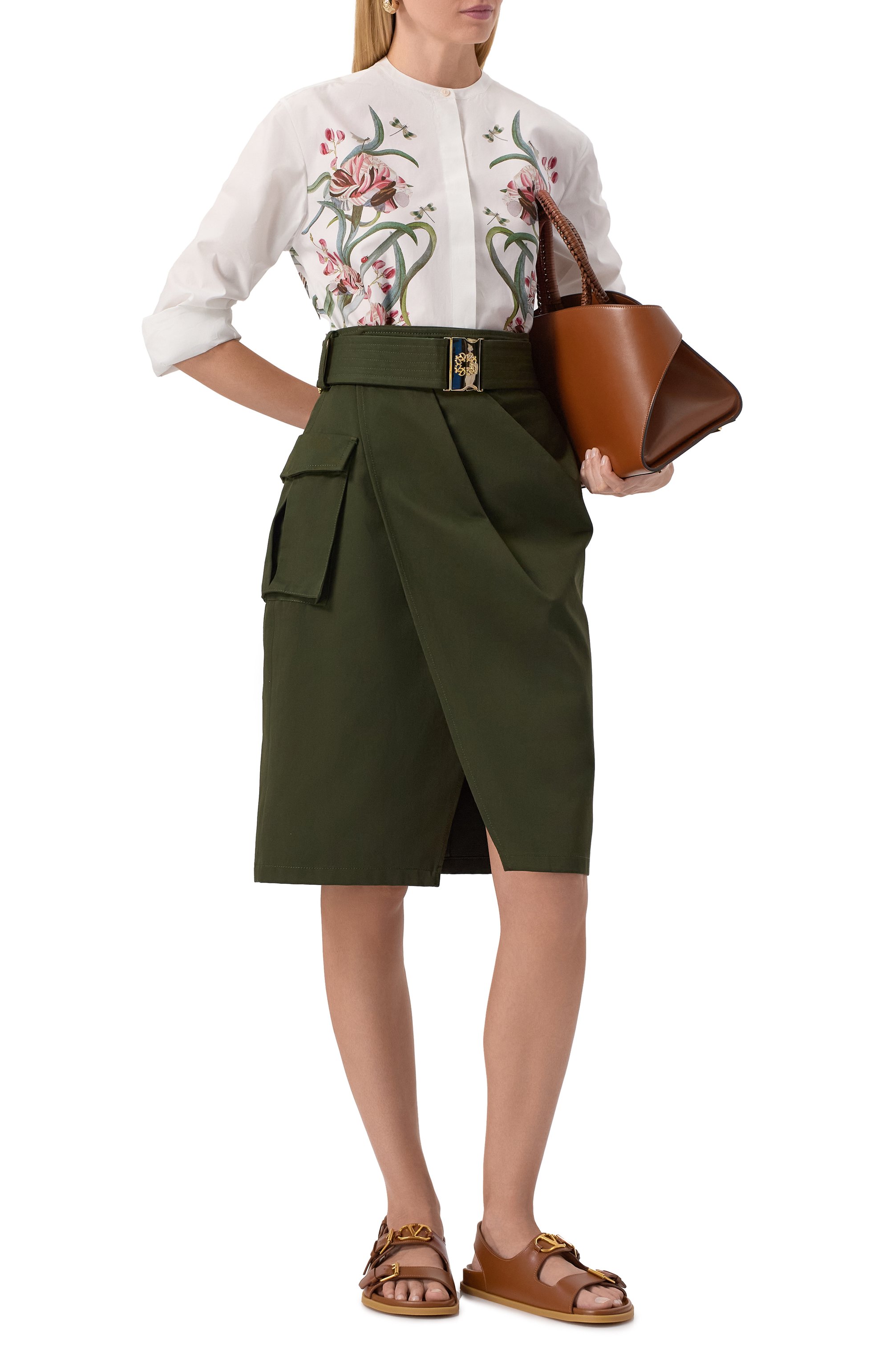 Хлопковая юбка ELIE SAAB, арт. SK130NS25/GA002, фото 2