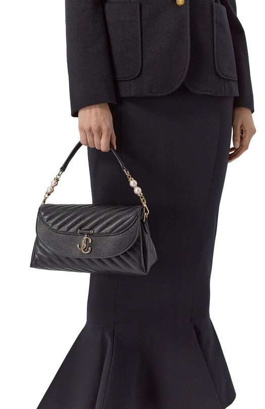 Сумка Avenue Jimmy Choo AVNCURVET0PHANDLEQ0J Чёрный  AVNCURVET0PHANDLEQ0J Фото 2
