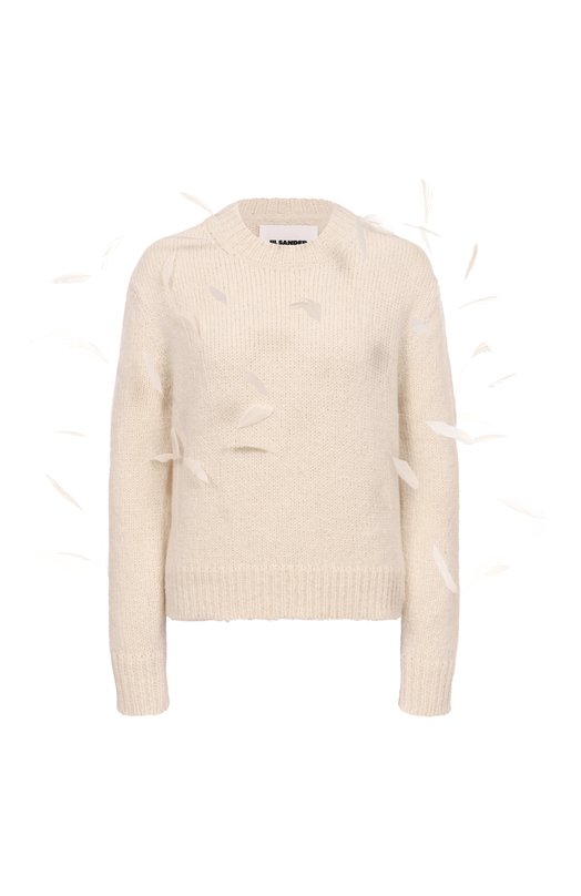 Шерстяной свитер Jil Sander J03GP0179/J14810 Кремовый J03GP0179/J14810