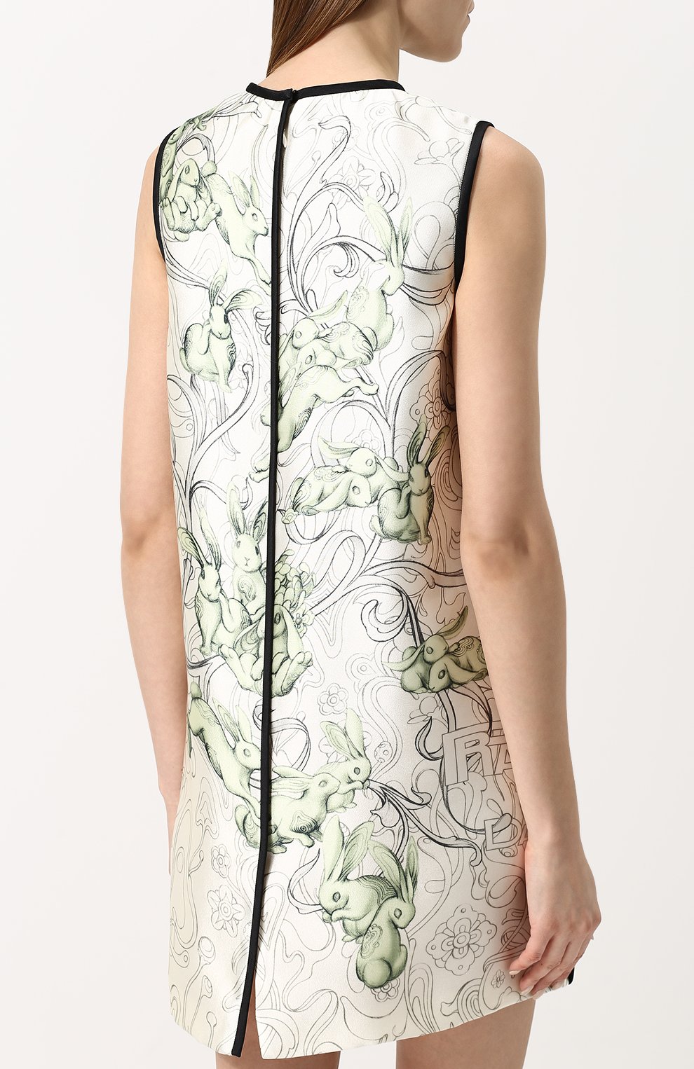 Мини-платье а-силуэта с принтом PRADA, арт. P35V3-1QBV-F046K, фото 4