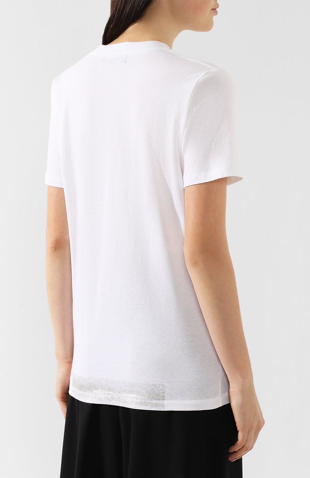 Хлопковая футболка YOHJI YAMAMOTO белого цвета по цене 15850 руб., арт. YZ-K73-049, фото 4 Хлопковая футболка YOHJI YAMAMOTO, арт. YZ-K73-049, фото 4