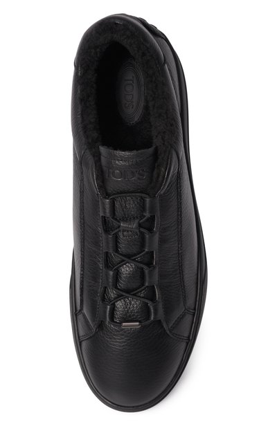 Кожаные кеды TOD’S черного цвета по цене 117500 руб., арт. XXM04L0JF41/S5N, фото 5 Кожаные кеды TOD’S, арт. XXM04L0JF41/S5N, фото 5