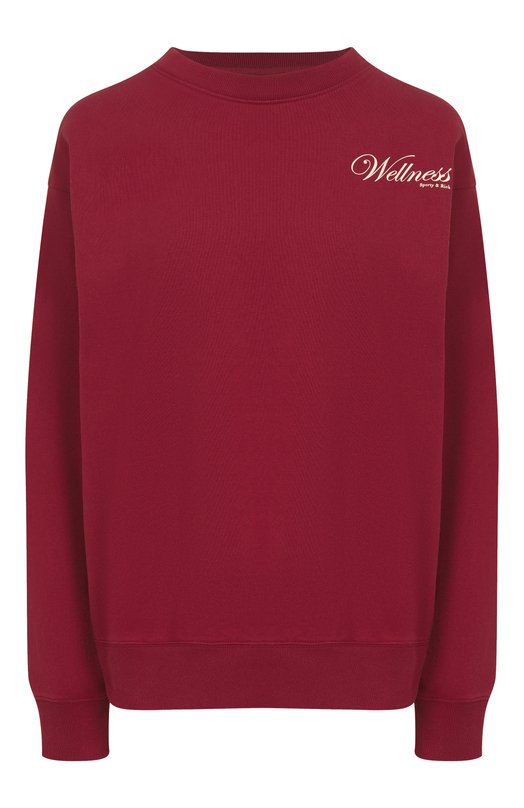 Хлопковый свитшот Sporty and Rich ST07162083RE10 Бордовый ST07162083RE10