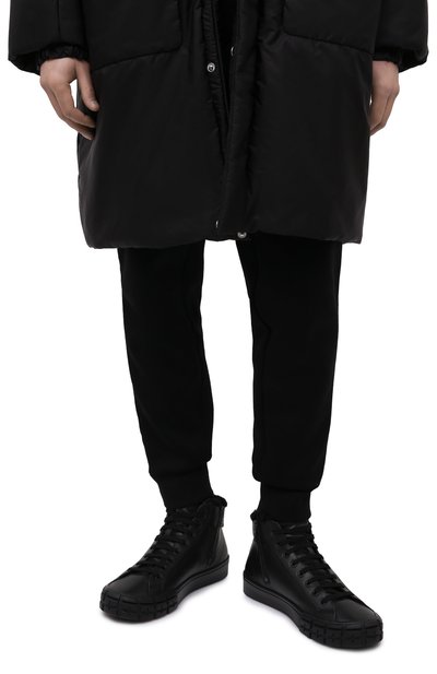 Кожаные кеды wheel cassetta PRADA, арт. 2TG171-3LEN-F0002-A000, фото 3