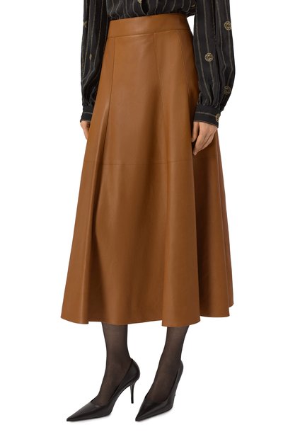 Кожаная юбка SAINT LAURENT, арт. 815238/Y50A2, фото 3