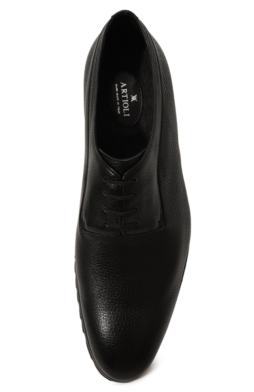 Кожаные дерби ARTIOLI черного цвета по цене 194500 руб., арт. 06S169/BUFFERED CALF RB/G, фото 6 Кожаные дерби ARTIOLI, арт. 06S169/BUFFERED CALF RB/G, фото 6