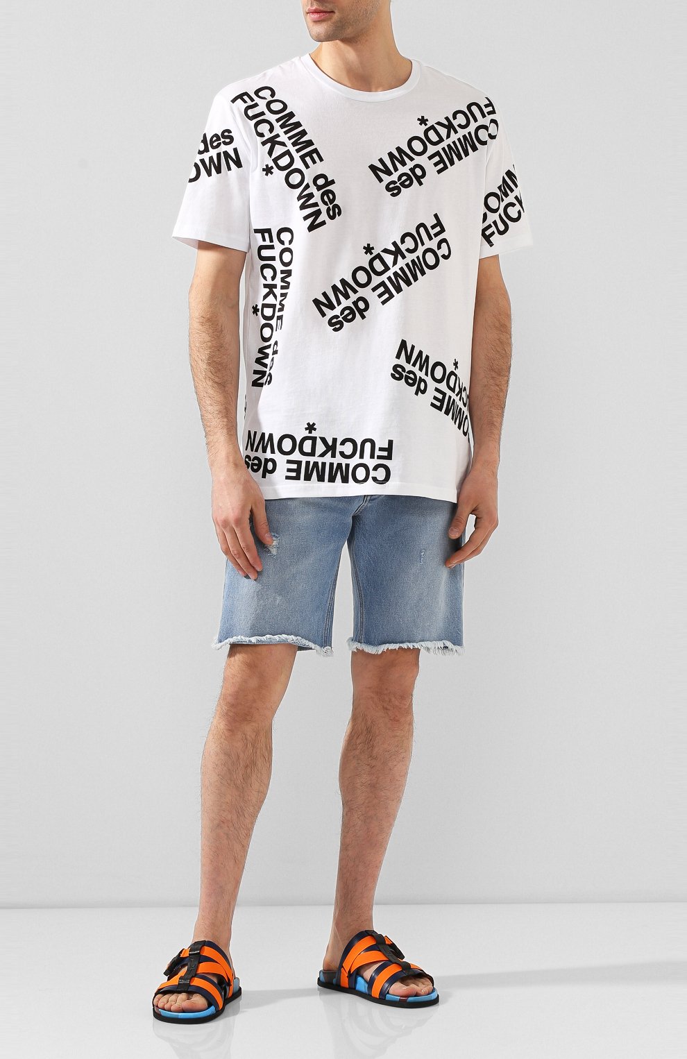 Комбинированные шлепанцы VALENTINO синего цвета по цене 56800 руб., арт. TY0S0D32/BBE, фото 2 Комбинированные шлепанцы VALENTINO, арт. TY0S0D32/BBE, фото 2