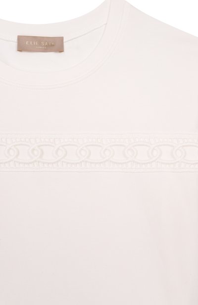 Хлопковая футболка ELIE SAAB KIDS, арт. EFTS027/TS0059_001, фото 3