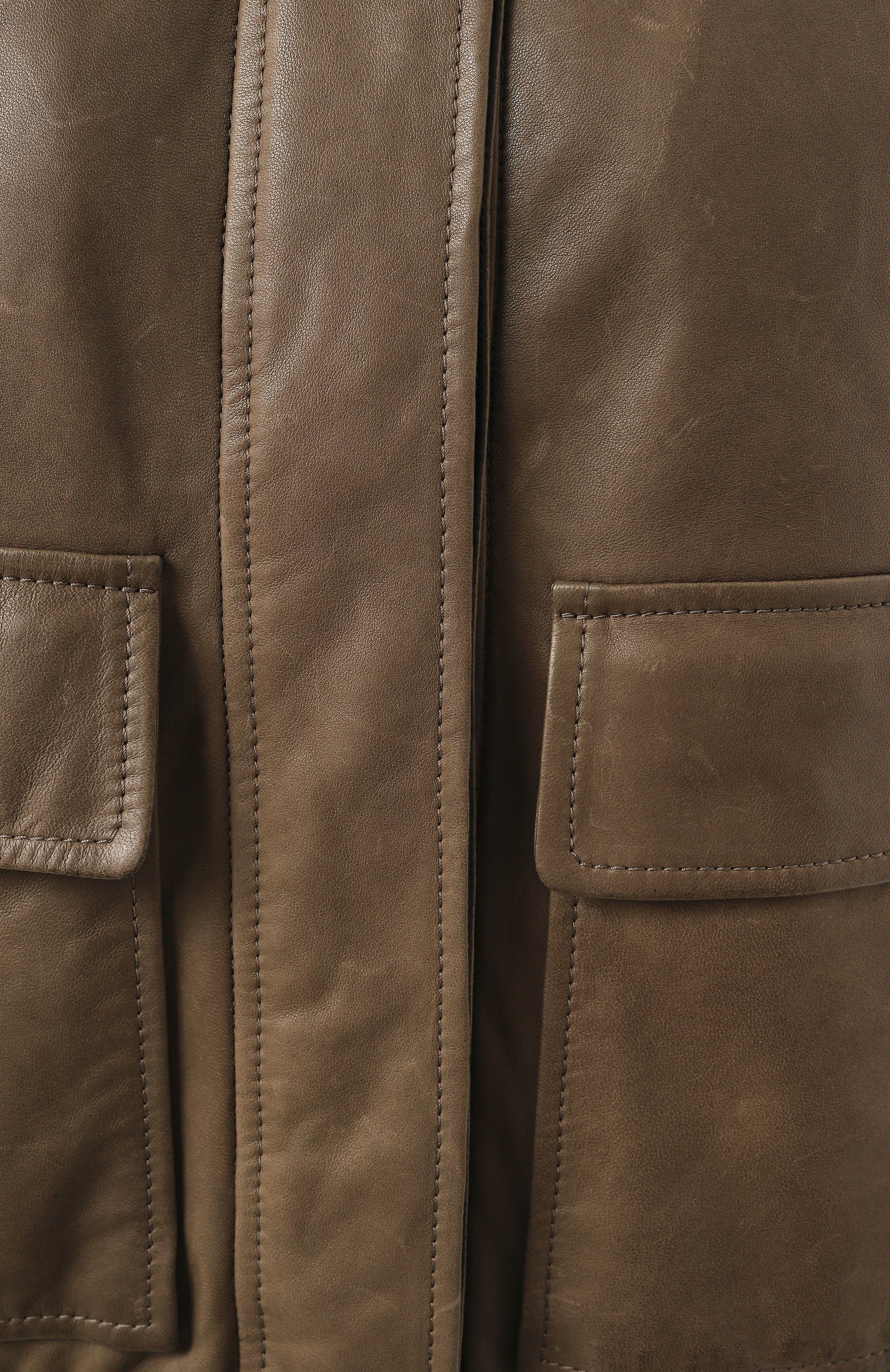 Кожаный бомбер BRUNELLO CUCINELLI, арт. MPN0C7416P, фото 6