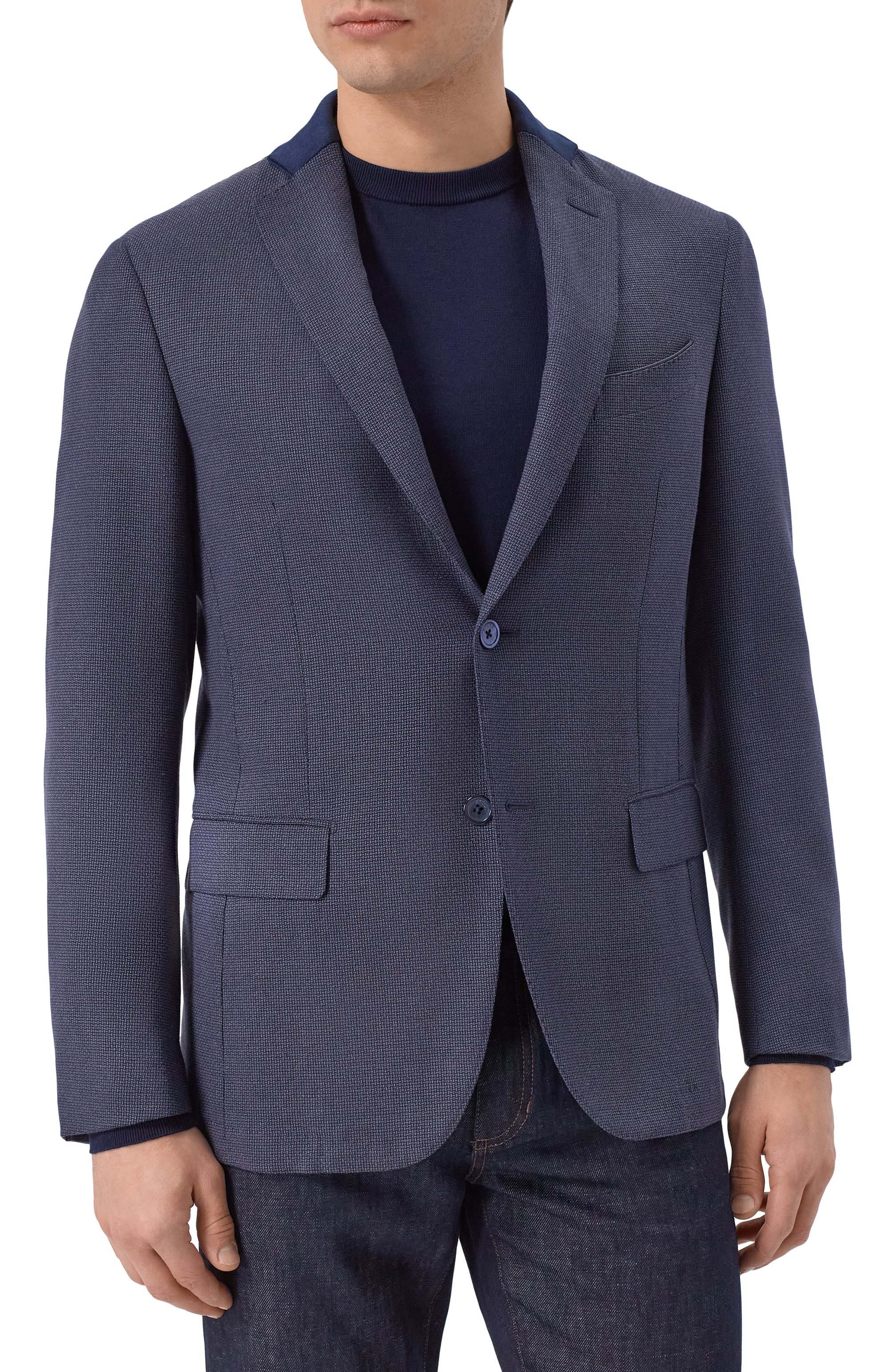 Пиджак из шерсти и шелка ZILLI, арт. MNP-G2W0S-36071/0001, фото 4