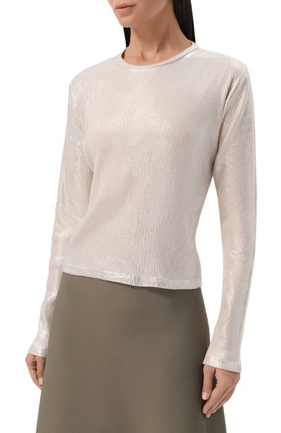 Хлопковый лонгслив MAISON MARGIELA серебряного цвета по цене 93050 руб., арт. S51NH0009/M20237, фото 3 Хлопковый лонгслив MAISON MARGIELA, арт. S51NH0009/M20237, фото 3