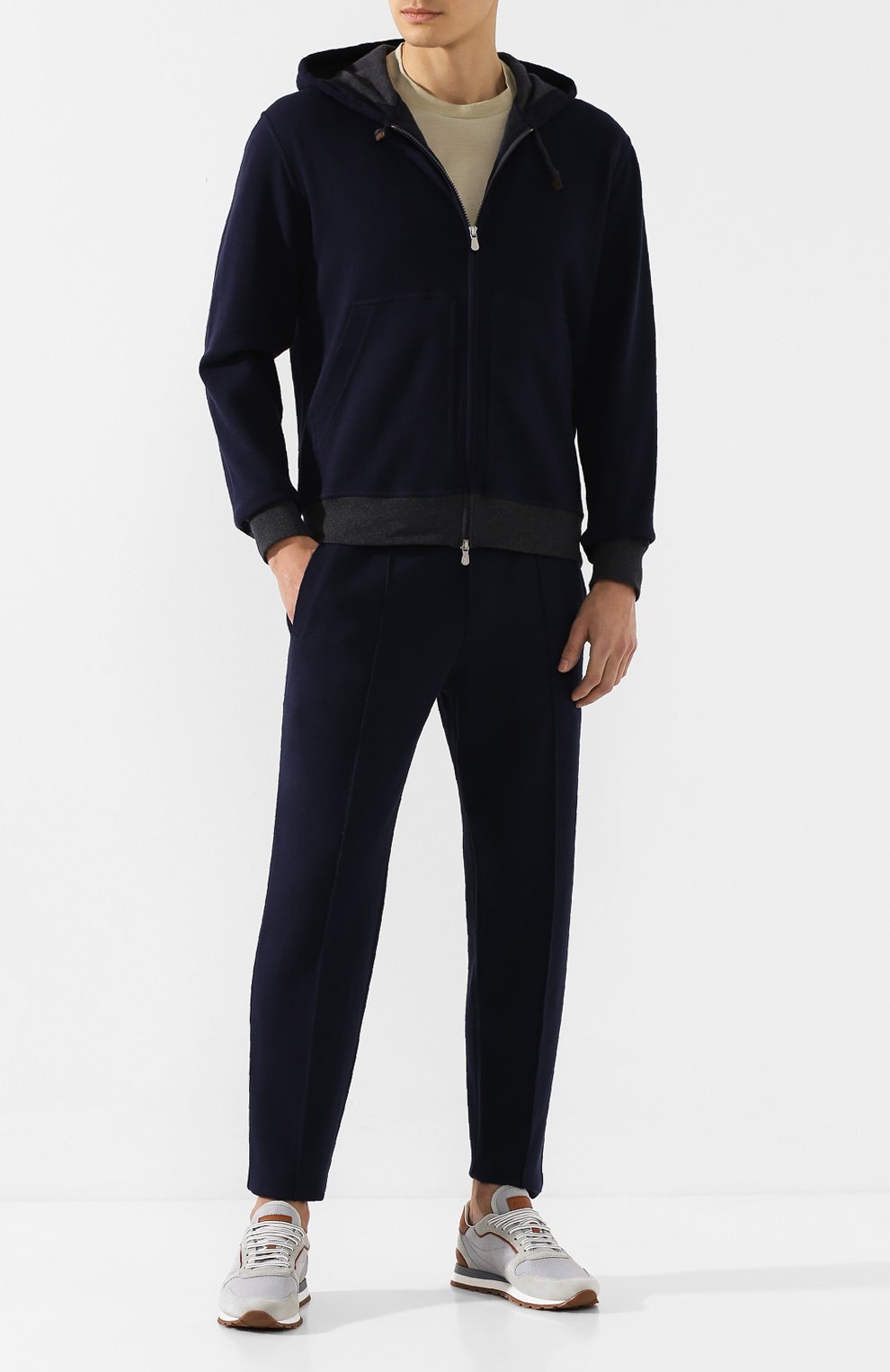 Комбинированные кроссовки BRUNELLO CUCINELLI, арт. MZUJSBA240, фото 2