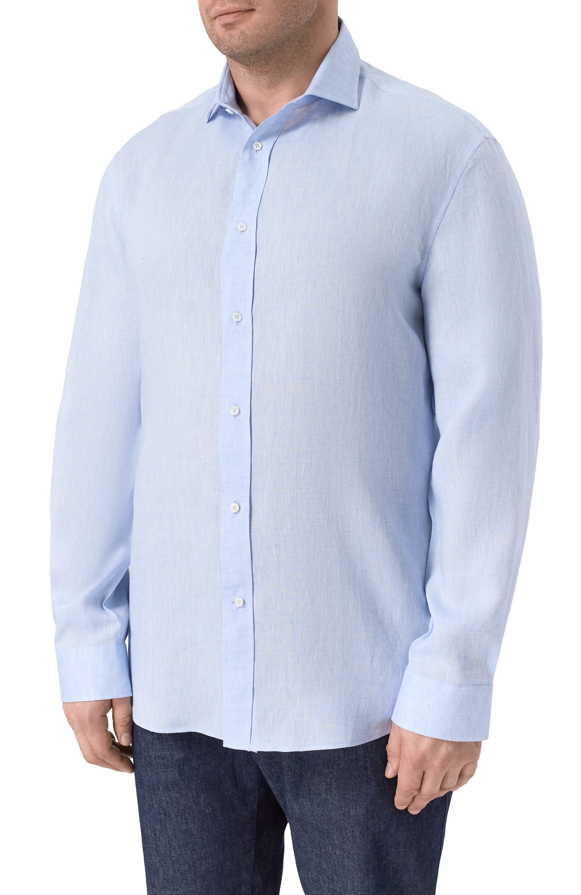 Льняная рубашка BRUNELLO CUCINELLI, арт. MM6840627, фото 3