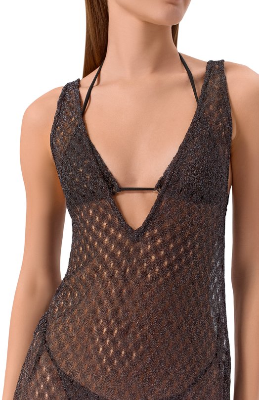 Платье из вискозы Missoni MS26SQ0P/BR014D Коричневый  MS26SQ0P/BR014D Фото 4