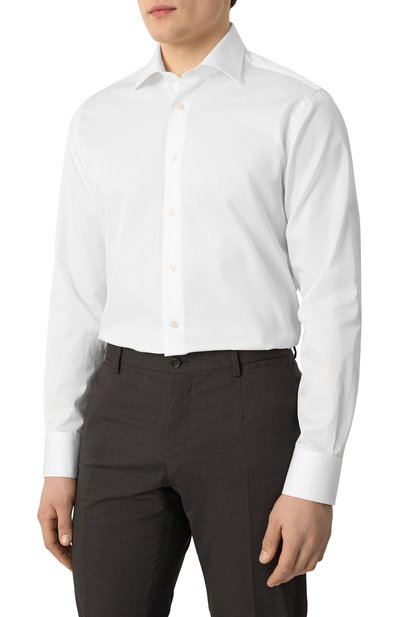 Хлопковая сорочка CANALI белого цвета по цене 52750 руб., арт. ECL7018/GX03324, фото 3 Хлопковая сорочка CANALI, арт. ECL7018/GX03324, фото 3