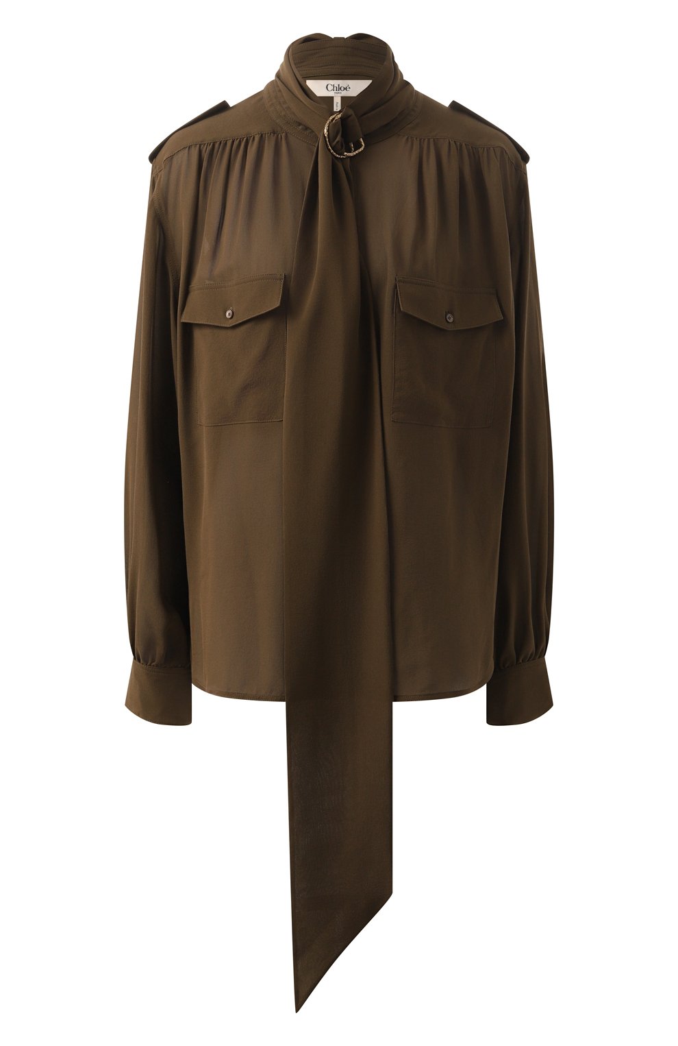 Шелковая блузка CHLOÉ, арт. CHC24WHT76117, фото 1