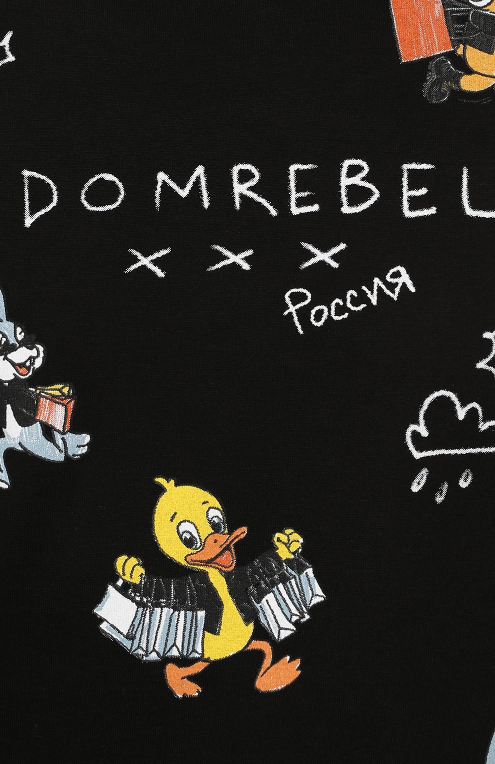 Хлопковая футболка DOMREBEL черного цвета по цене 14500 руб., арт. SH0PAH0LIC/T-SHIRT/W, фото 5 Хлопковая футболка DOMREBEL, арт. SH0PAH0LIC/T-SHIRT/W, фото 5