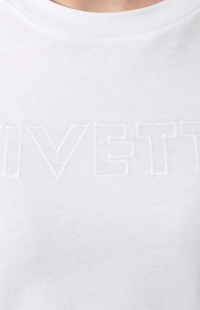 Хлопковая футболка VIVETTA белого цвета по цене 13300 руб., арт. 20E V2M0/F071/6331, фото 5 Хлопковая футболка VIVETTA, арт. 20E V2M0/F071/6331, фото 5