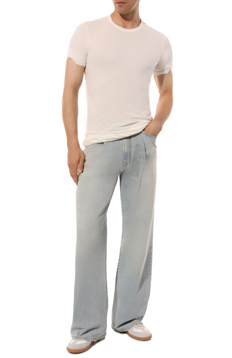 Мужские кожаные кеды replica MAISON MARGIELA белого цвета, арт. S97WS0078/P6843 | Фото 2 (Материал внутренний: Текстиль; Подошва: Плоская; Материал утеплителя: Без утеплителя; Стили: Классический; Материал внешний: Натуральная кожа; Кросс-КТ: Низкие)