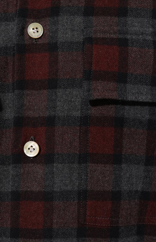 Хлопковая рубашка Kiton UCRRLH0865205 Бордовый  UCRRLH0865205 Фото 5