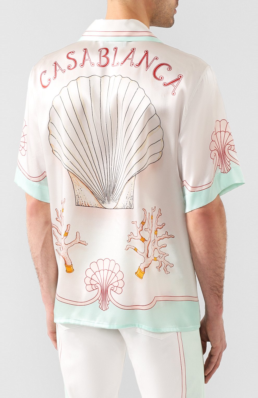 Шелковая рубашка CASABLANCA, арт. MS20-SH-003 SH0RT SLEEVE SHIRT LES C0QUILLAGES, фото 4