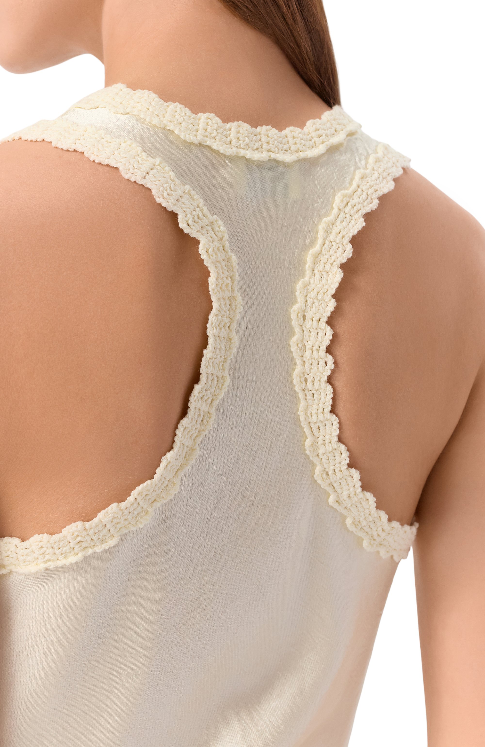 Атласный топ YUZEFI, арт. ANARA-ACETATE SC00P NECK T0P/SATEEN, фото 5