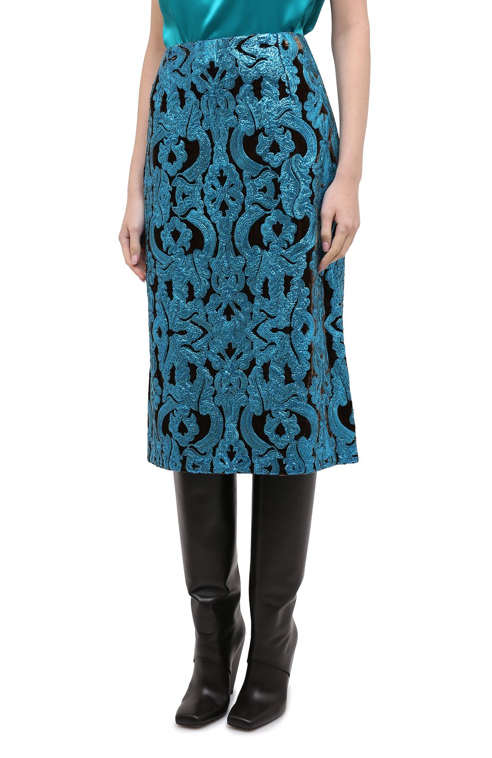 Юбка из вискозы и шелка DRIES VAN NOTEN, арт. 202-10806-1425, фото 3