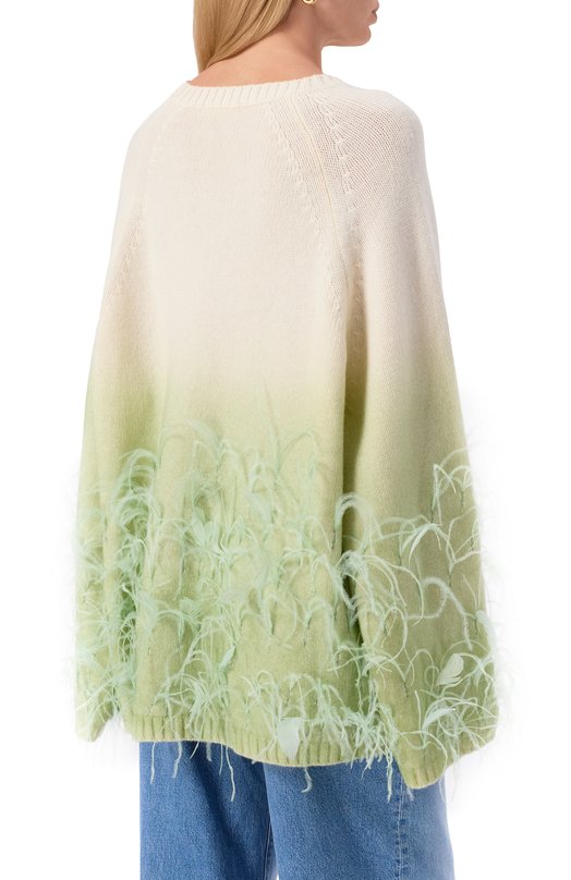Свитер из шерсти и кашемира Elie Saab T0100 Разноцветный  T0100 Фото 4