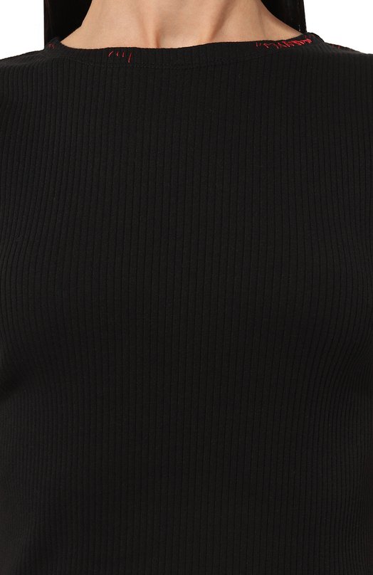 Хлопковый топ Marni THJE0330QS/UTC404 Чёрный  THJE0330QS/UTC404 Фото 5