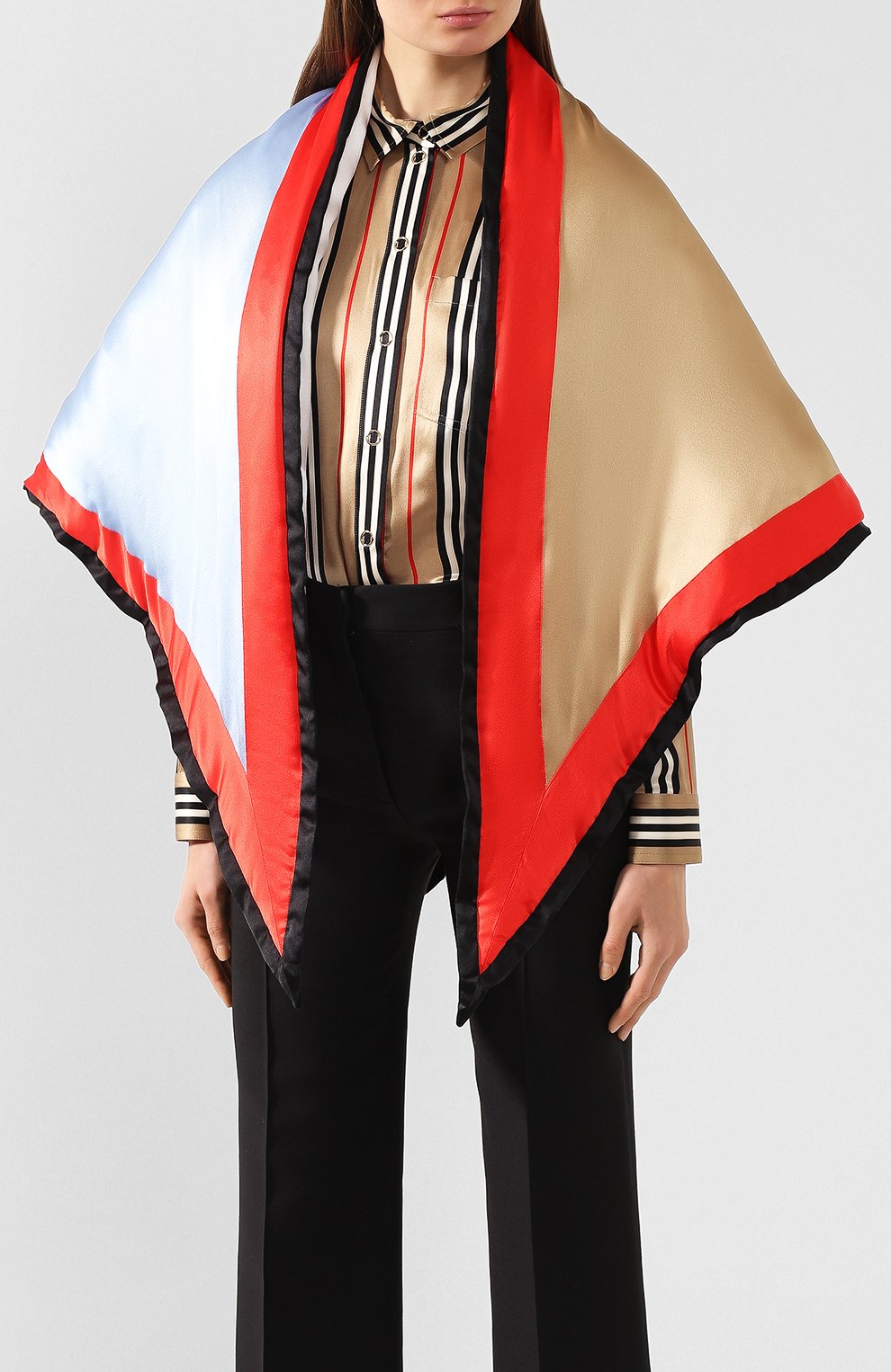 Шелковая накидка BURBERRY, арт. 8016738, фото 3