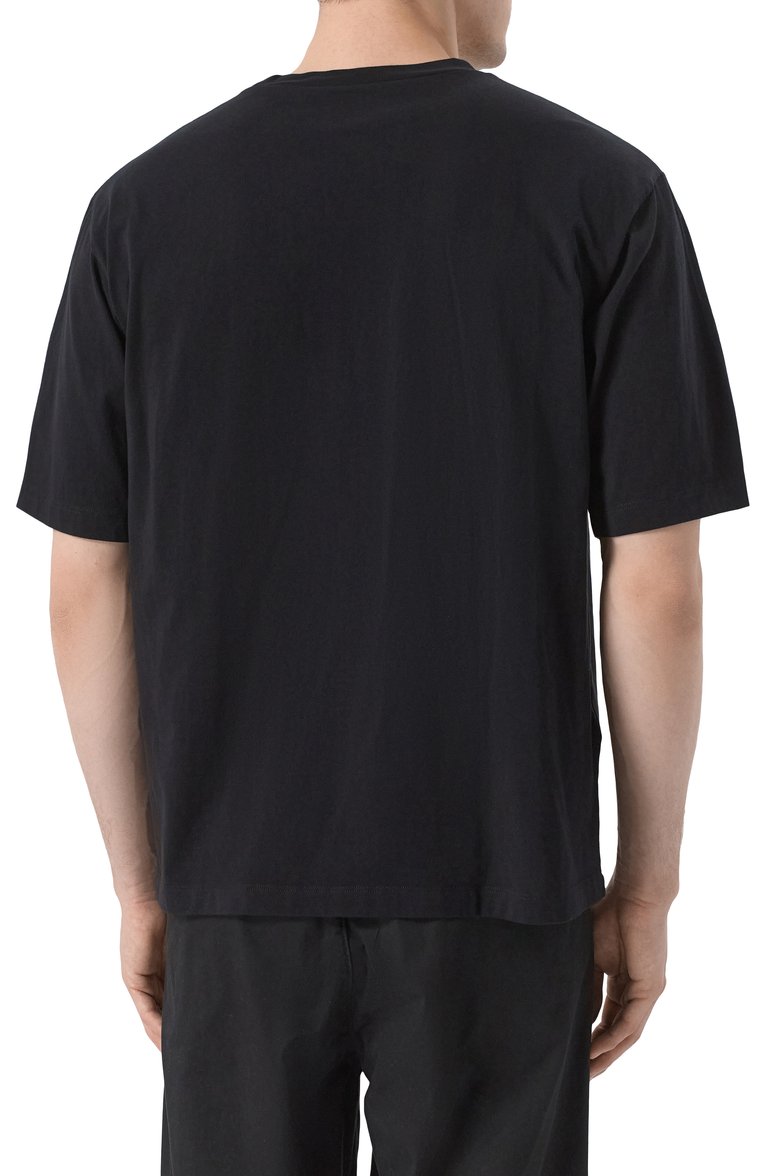 Мужская хлопковая футболка DSQUARED2 черного цвета, арт. S71GD1537/D20020 | Фото 4 (Длина (для топов): Стандартные; Материал внешний: Хлопок; Стили: Кэжуэл; Рукава: Короткие; Принт: С принтом; Кросс-КТ: Джерси; Мужское Кросс-КТ: Футболка-одежда)