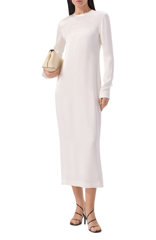 Платье из вискозы TOTEME 261-WRD0331-FB0546 Белый  261-WRD0331-FB0546 Фото 2