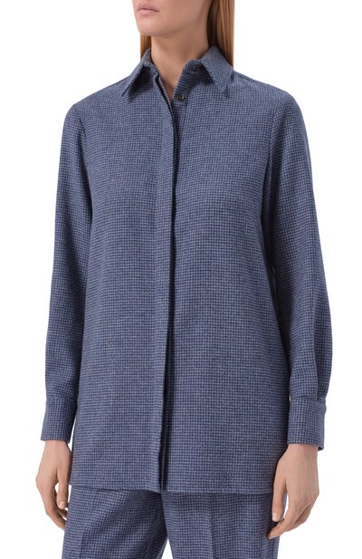Рубашка из шерсти и кашемира KITON, арт. D55407K0546I, фото 3