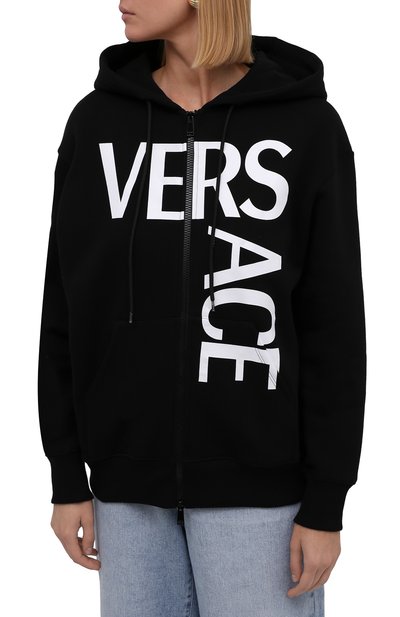 Хлопковая толстовка VERSACE черного цвета по цене 138500 руб., арт. 1001049/1A01174, фото 3 Хлопковая толстовка VERSACE, арт. 1001049/1A01174, фото 3