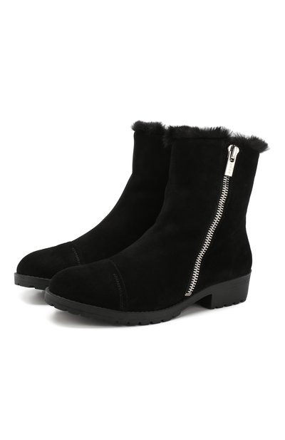 Утепленные замшевые ботинки с молниями DKNY, арт. K3840252, фото 1