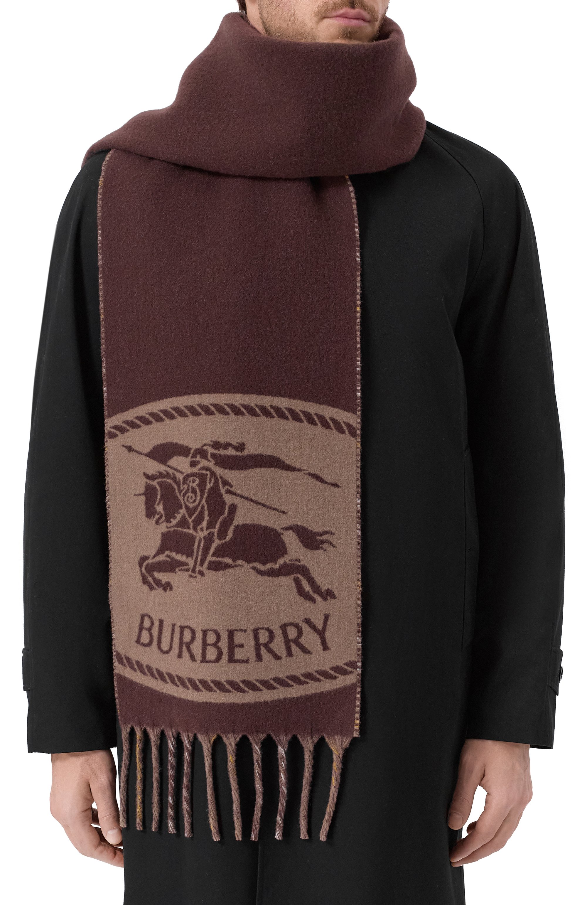 Двусторонний шарф из кашемира BURBERRY, арт. 8109747, фото 2